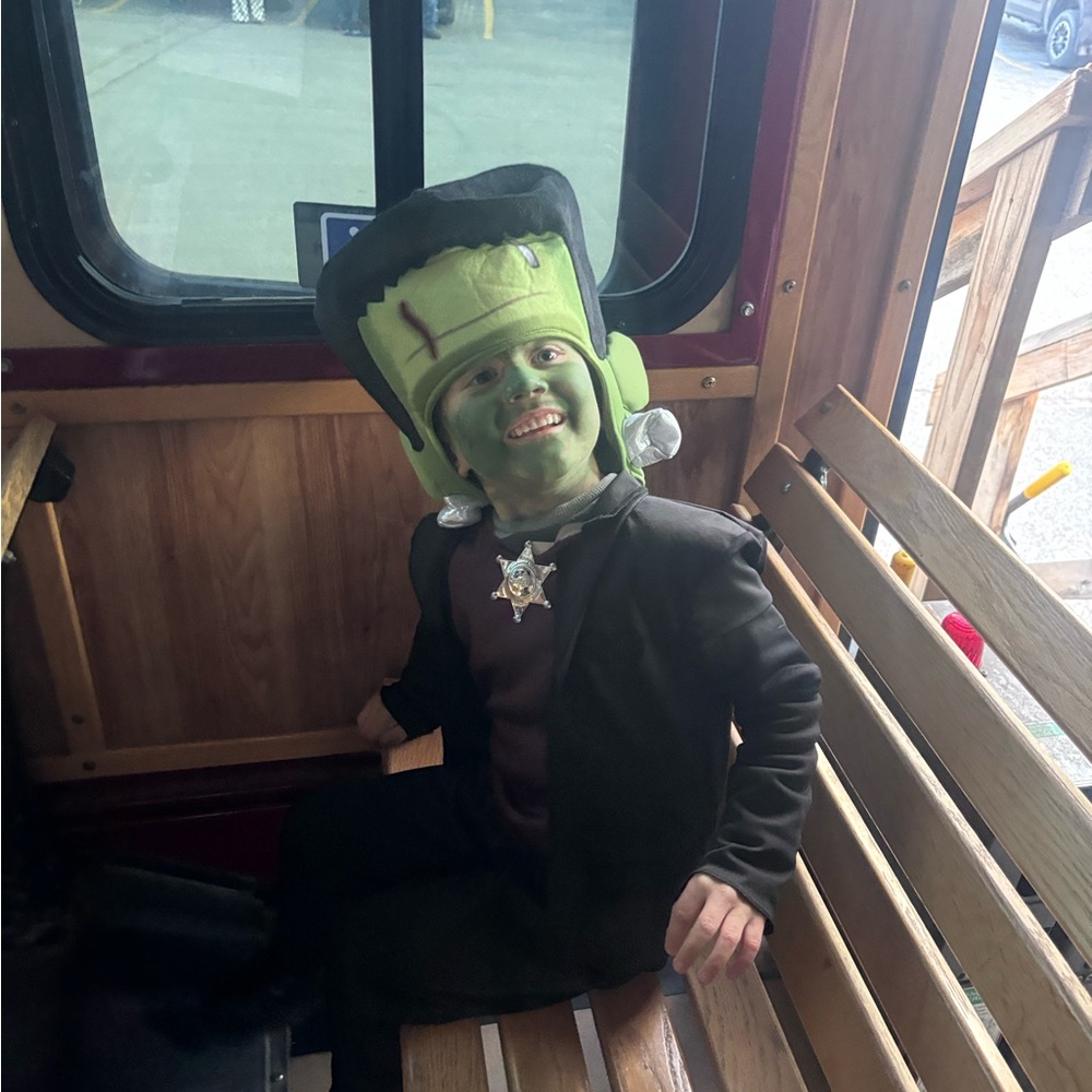 Kids Frankenstein Costume with Green and Black Colors